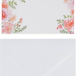 Tarjetas y sobres planos florales de Recollections, 5 pulgadas x 7 pulgadas Tarjetas y sobres planos florales de Recollections, 5 pulgadas x 7 pulgadas