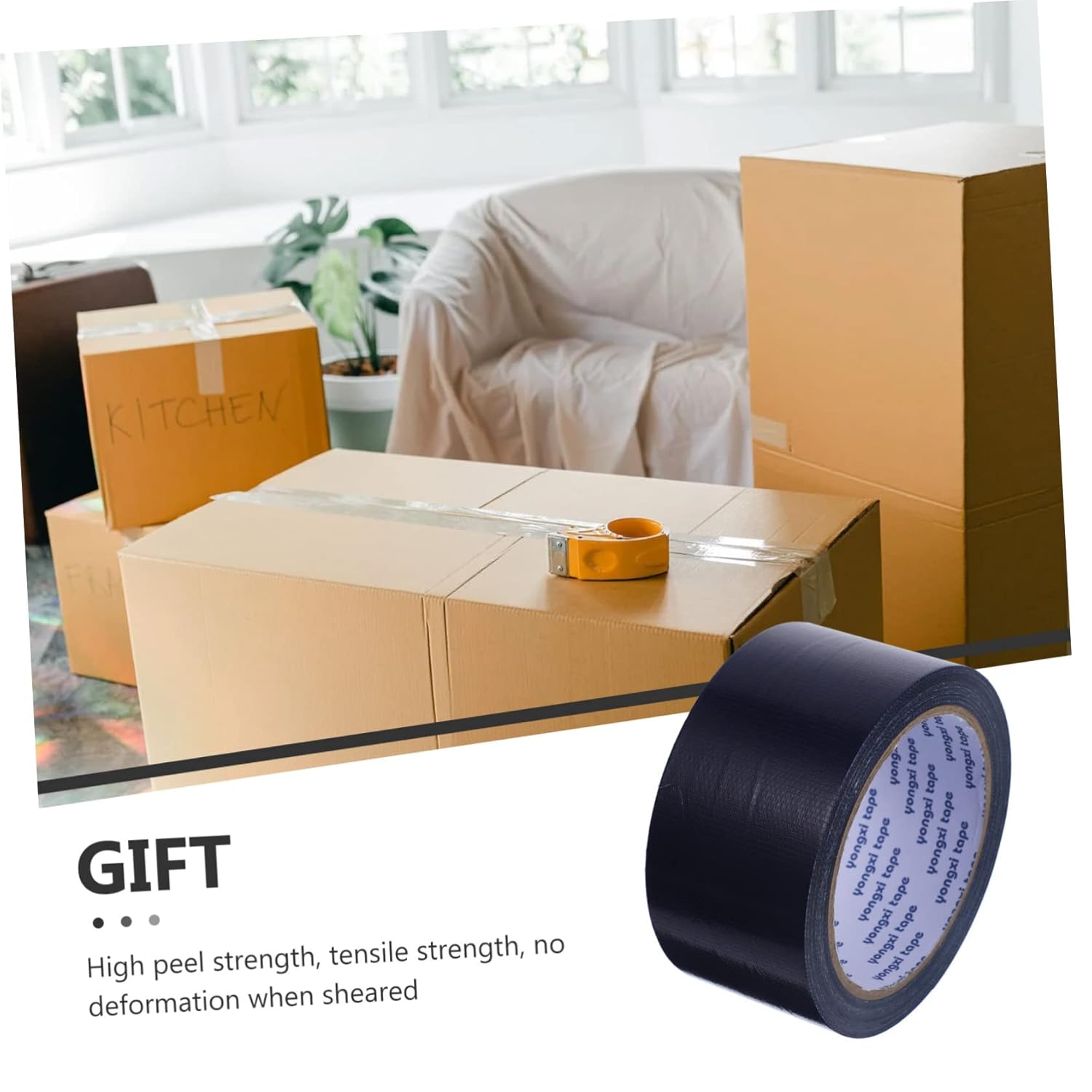 ULTECHNOVO Cinta decorativa para manualidades, cinta adhesiva marrón, cinta adhesiva resistente, rollos de cinta adhesiva para equipos eléctricos