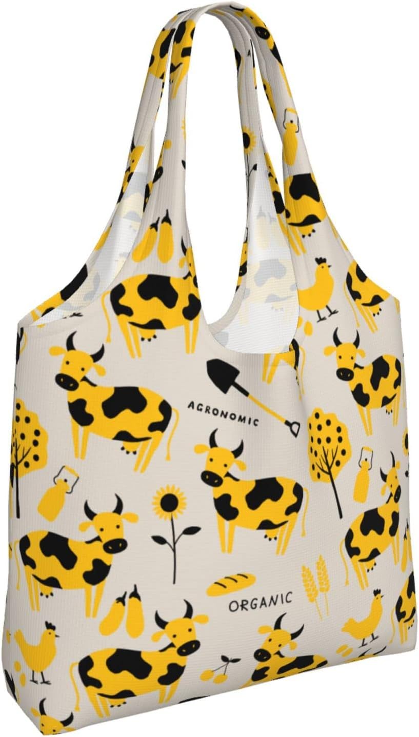 Bolsas de comestibles reutilizables, 50 libras plegables y duraderas bolsas de compras con asas grandes y lavables
