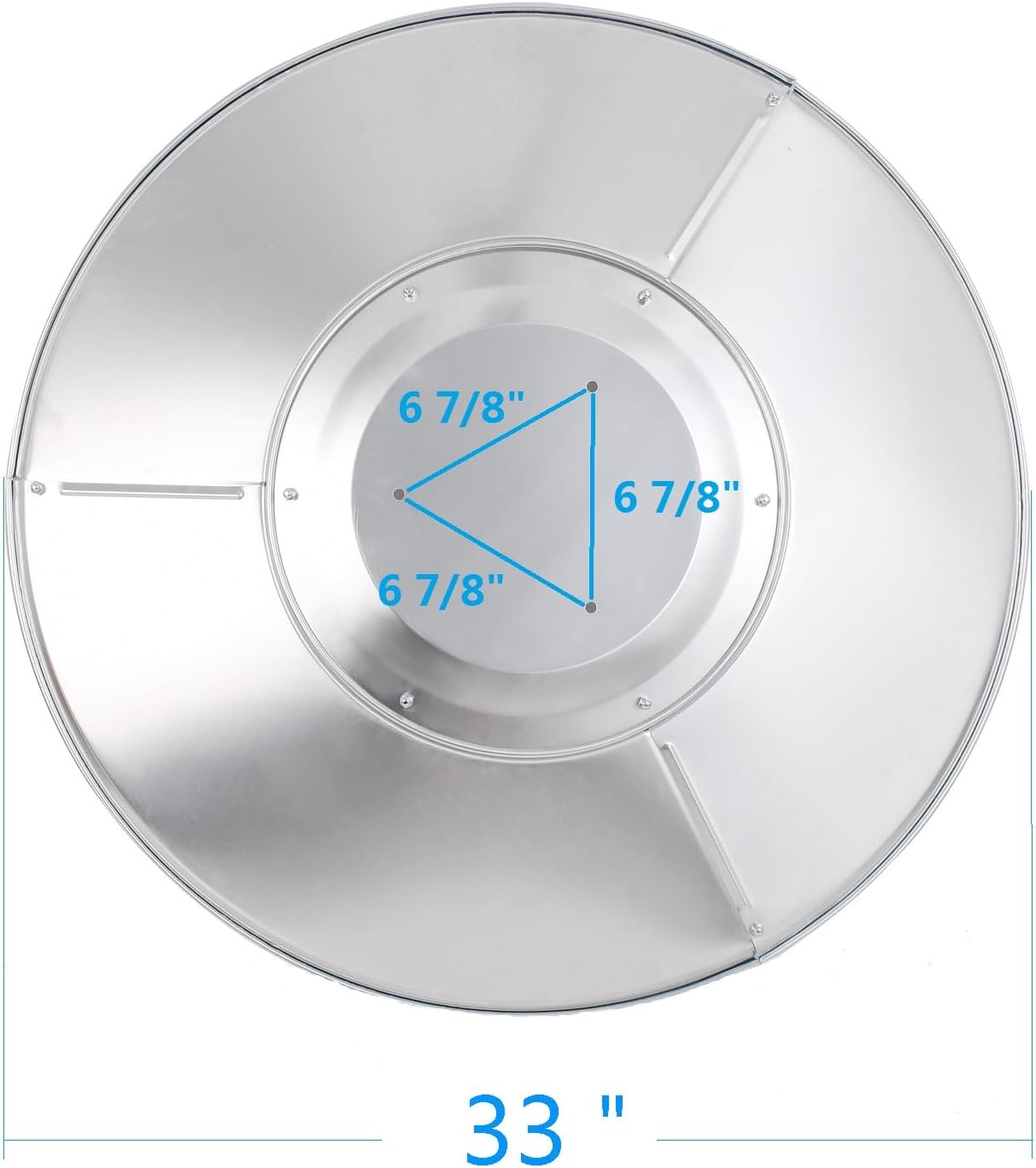 HQQ outdoor 2 unidades de escudo reflector de calentador de patio, reflector de calor de aluminio superior para calentadores de propano al aire