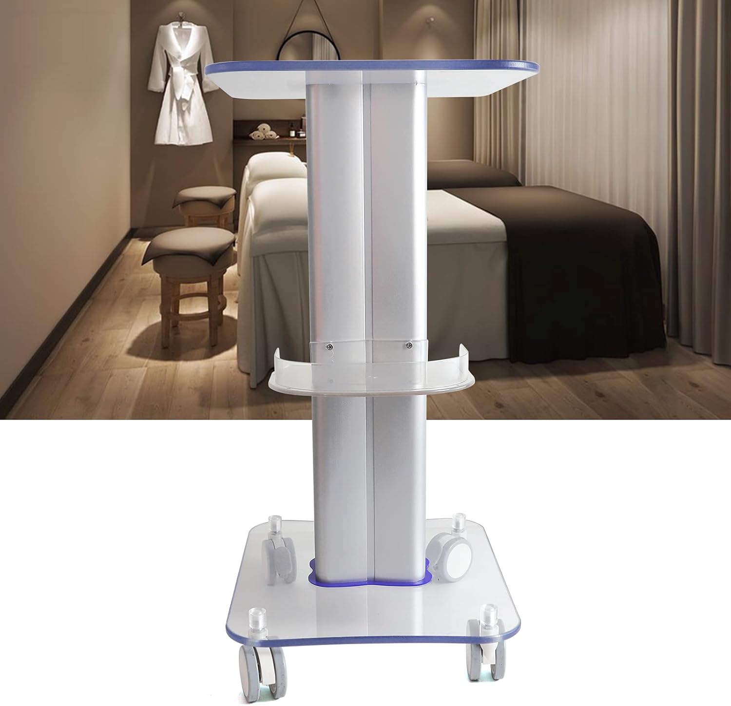 Carrito rodante de bandeja, carrito de equipo rodante de belleza, carrito de salón de belleza, carrito de salón de belleza, carrito de estilo de