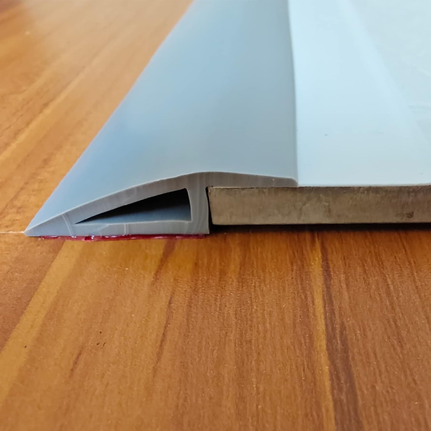 Reductor de bordes de 6.56 pies, tira de transición de umbral de borde recto, vinilo de borde de madera dura, protector de borde de rampa de borde