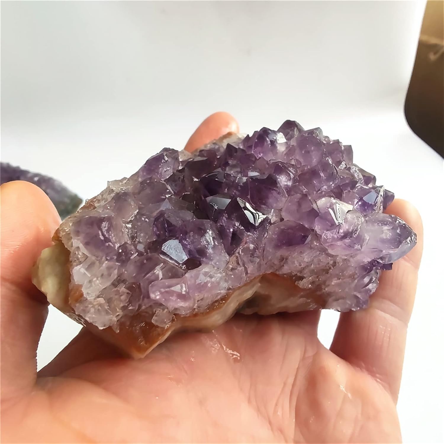 GEEKAA 1pc Natural Raw Amethyst Quartz Crystal Cluster Stones Specimen Home Decoration Crafts Piedras naturales y (Size  40-50g)