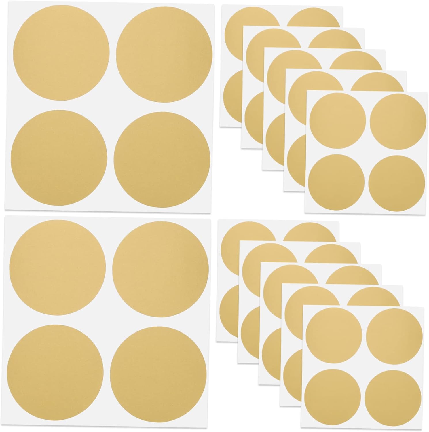 STOBOK 250 unidades de etiquetas redondas de 1 pulgada DIY Scratch Off Lottery Scratch Off Pegatinas de oro Etiquetas redondas de sellado Pegatinas