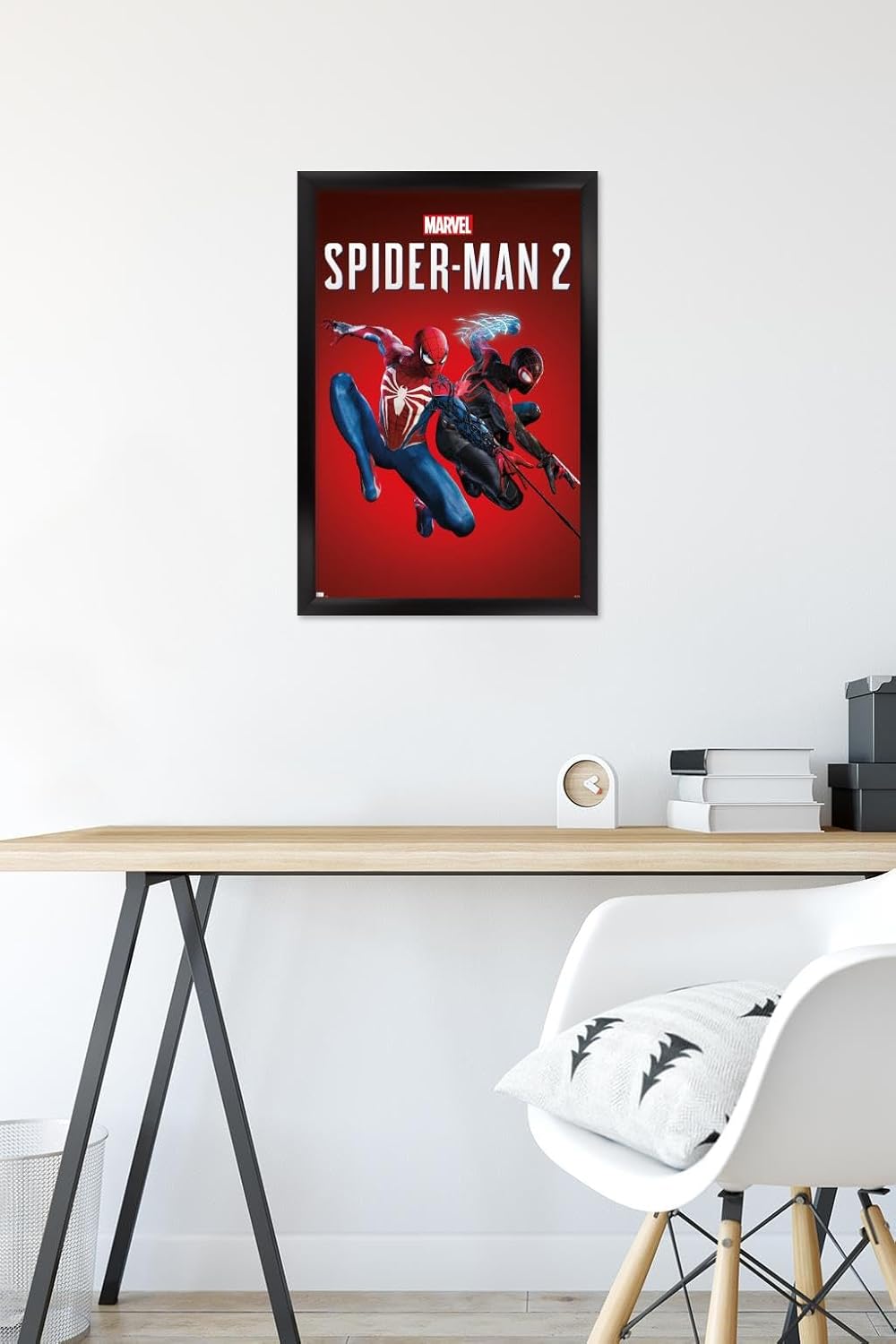 Trends International Marvel’s Spider-Man 2 – Póster de pared de arte clave, 14.72 x 22.37 pulgadas, versión enmarcada en negro