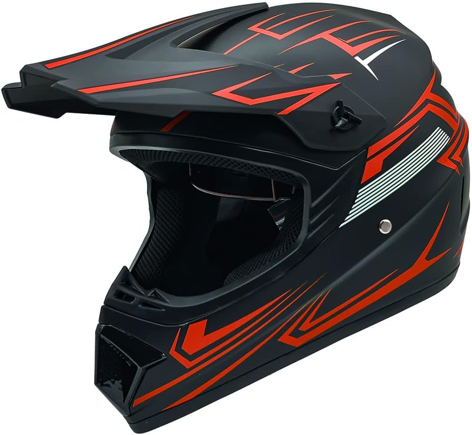 Casco de motocross a la moda para jóvenes, casco unisex para adultos, ATV, todoterreno, bicicleta de montaña, motocicleta, casco rojo, aprobado por