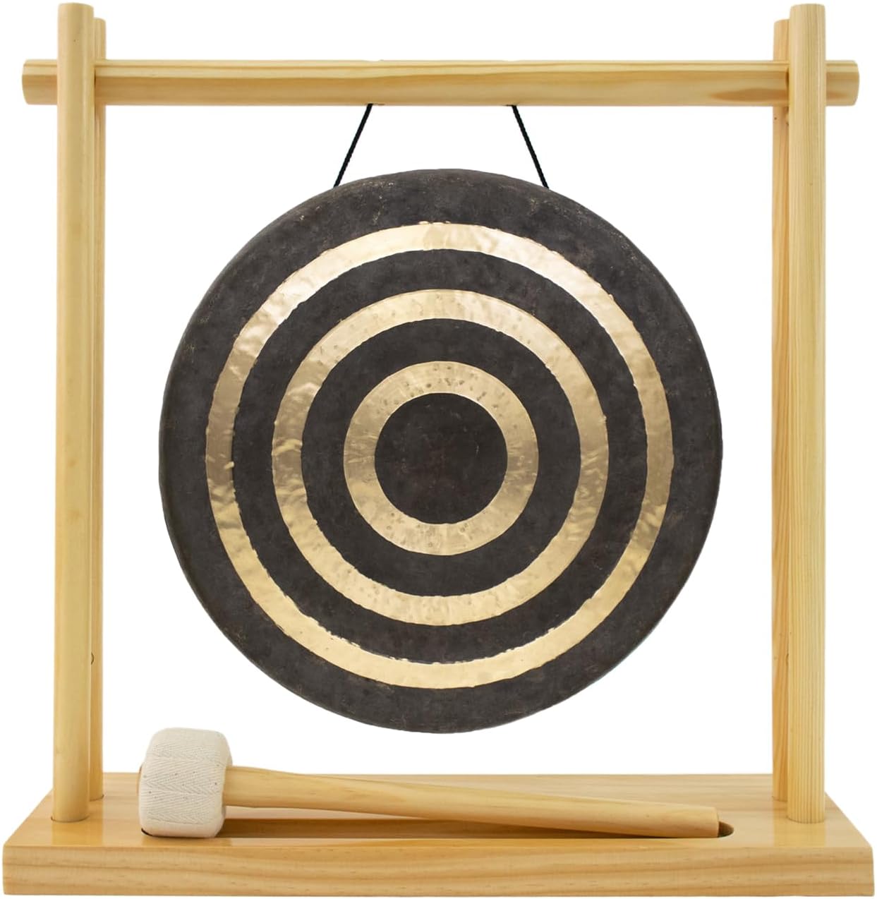 Gongs de 8″ a 10″ en My Little Pagoda Gong Stand  10″ Lunar Flare. Incluye soporte, mazo y su elección de gongGong de escritorio perfectoCuración de
