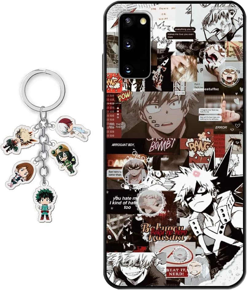 Starrycase Funda compatible con Samsung Galaxy A52 5G, diseño de anime My Hero Academia, de silicona suave, animación de dibujos animados, Bakugou