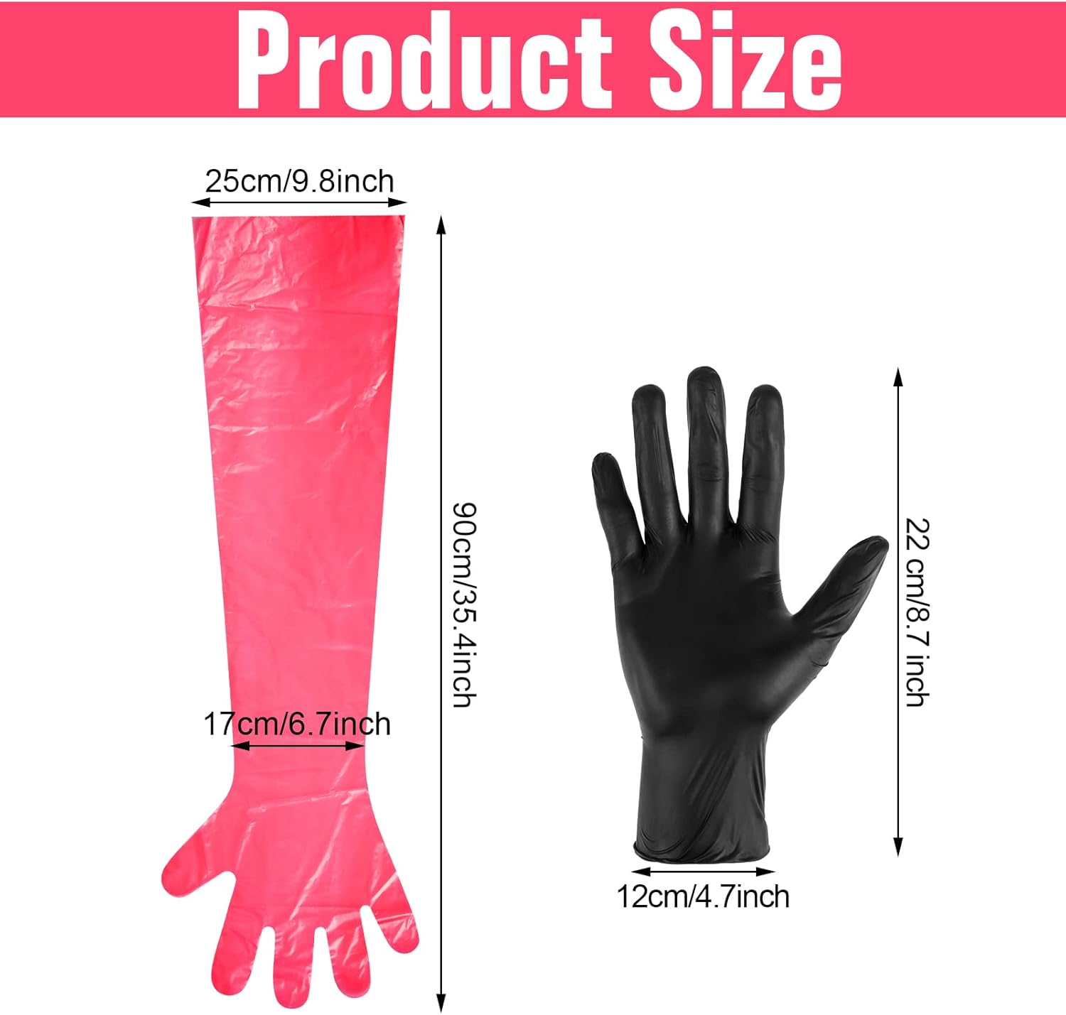 Zhanmai 24 pares de guantes de vestir de campo, guantes de intestino de ciervo, guantes de limpieza de caza, guantes largos de caza y guantes cortos