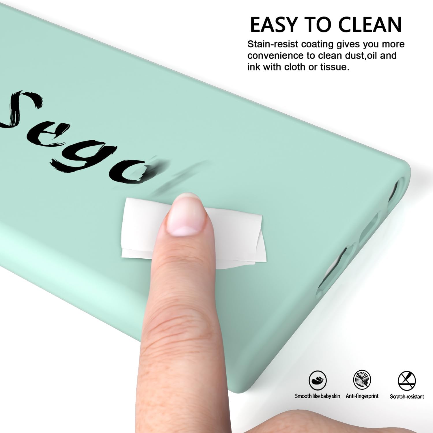 E Segoi Samsung Galaxy S23 Ultra – Funda de silicona líquida de goma a prueba de golpes, funda de tela de microfibra suave compatible con Galaxy S23