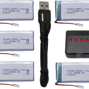 5 unids 1200mAh 3.7V actualización Lipo batería y cargador de batería para SYMA X5SW X5SC RC Quadcopter Drone 5 unids 1200mAh 3.7V actualización Lipo batería y cargador de batería para SYMA X5SW X5SC RC Quadcopter Drone