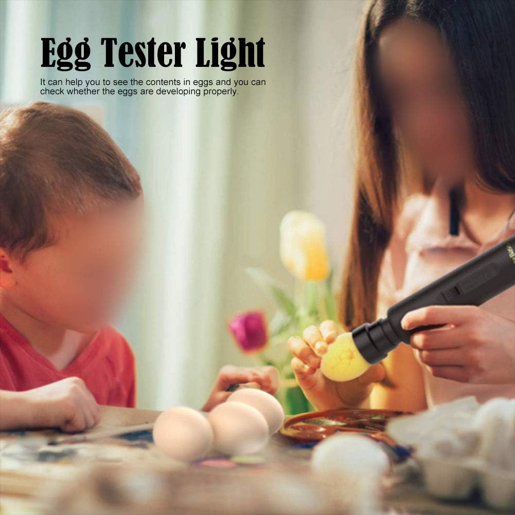 AYNEFY Probador de velas de huevo con luz LED, probador de monitoreo de huevos de pollo con vela de huevo, incubadora LED, incubadora de huevos,
