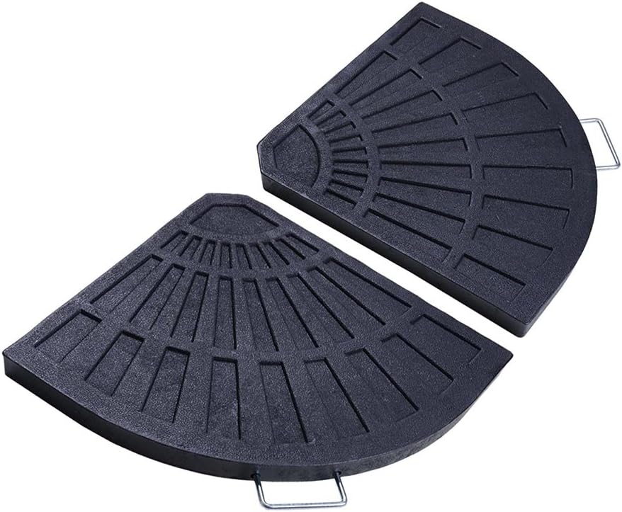 Yescom YES0364 – Soporte de base de resina en forma de abanico de 54 libras, 19 pulgadas, color negro para sombrilla de patio al aire libre (paquete