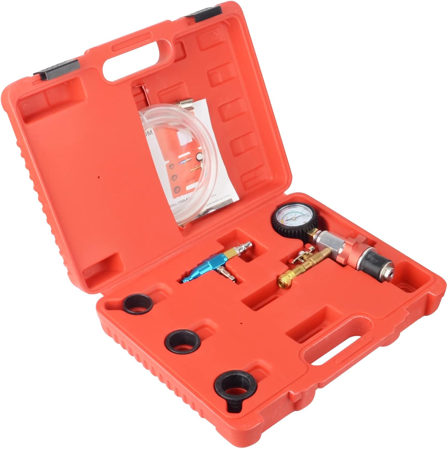 DAYUAN Sistema de refrigeración de purga al vacío, radiador y refrigerante, kit de herramientas de repuesto para tanque de agua automotriz, juego de