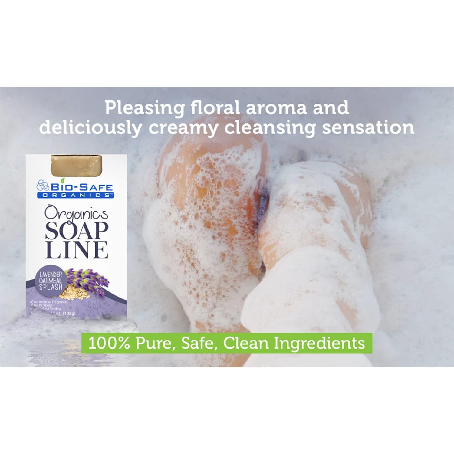Jabón orgánico de avena de lavanda  Jabón de baño lujoso 100% orgánico hecho a mano  Jabón natural  Aromaterapia relajante para todas las pieles