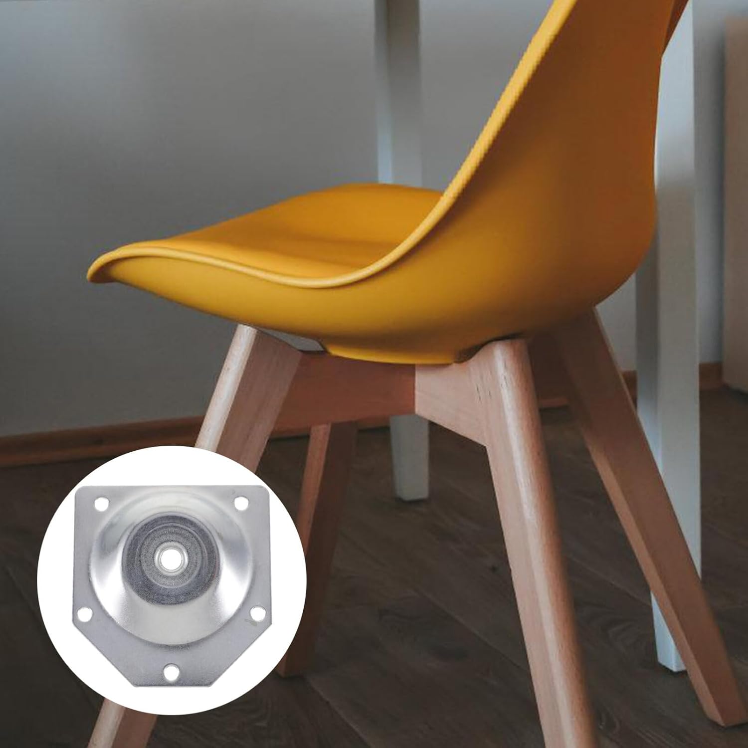 DOITOOL 4 placas de montaje de patas en ángulo de 14 grados, soportes para patas de muebles, placas en T, patas de sofá M8 con pernos de suspensión,