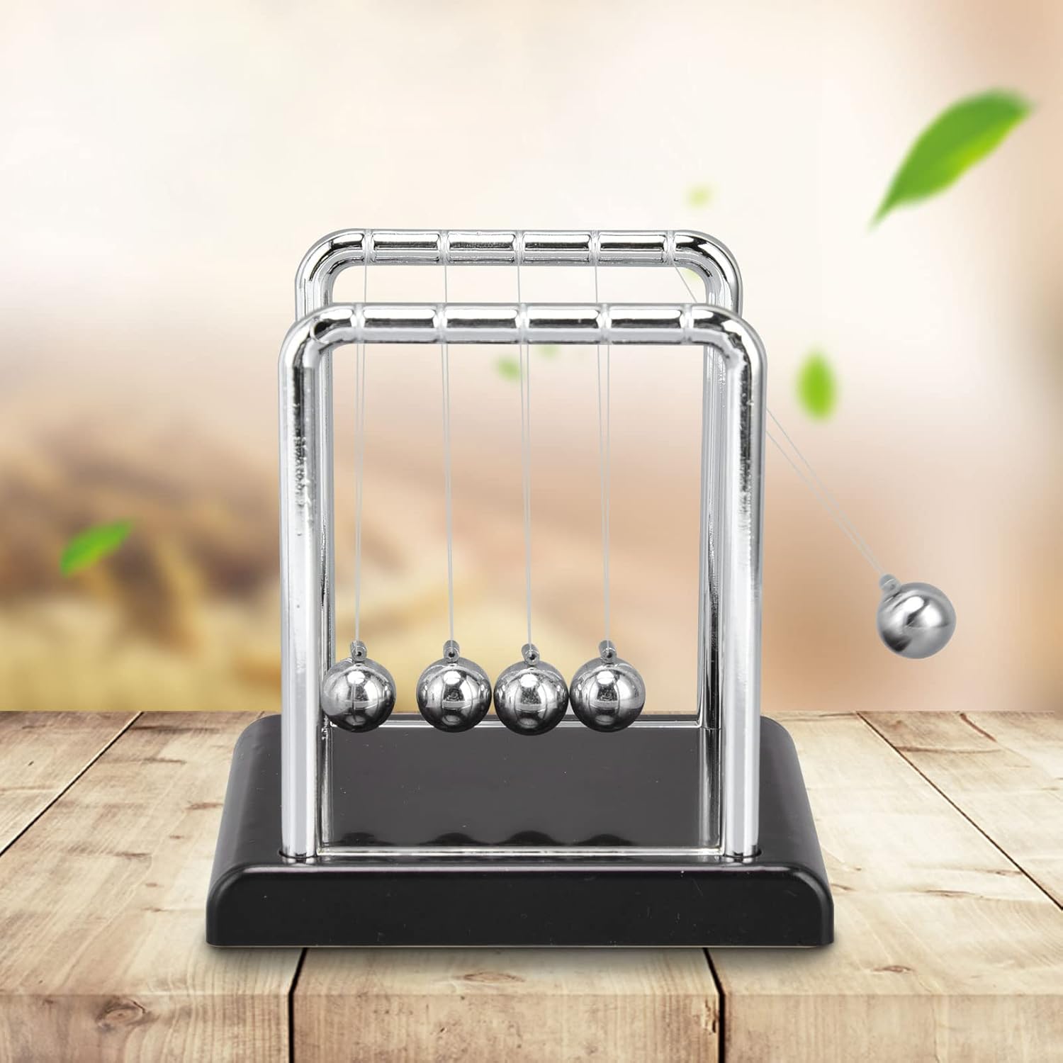 Pissente Bola de péndulo de equilibrio, bolas de péndulo de metal de equilibrio de cuna de Newtons, juegos de oficina, decoración de escritorio,