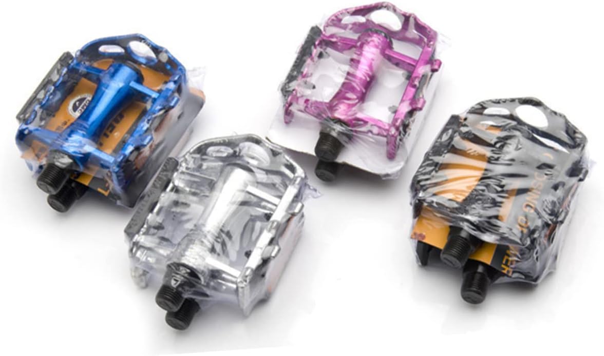 Kisangel 1 par de tacos negros MTB Pedales Bling Accesorios Ciclismo Pedales de Bicicleta de Montaña Pedal Reposapiés Pedal de Plataforma Pedal