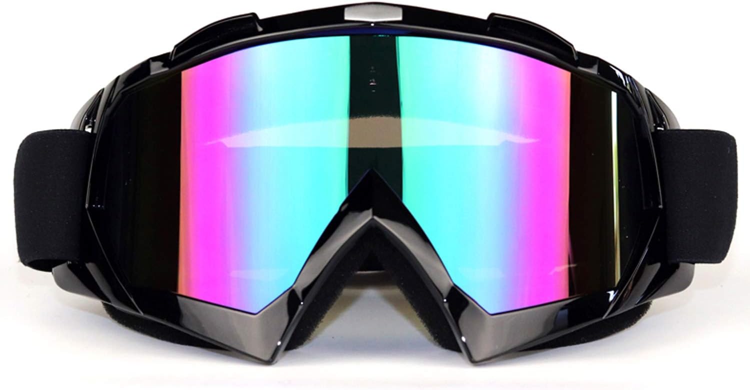 Gafas de motocicleta Dirt Bike Motocross ATV gafas todoterreno MX anti UV esquí ajuste sobre gafas arrancables para hombres, mujeres, jóvenes y