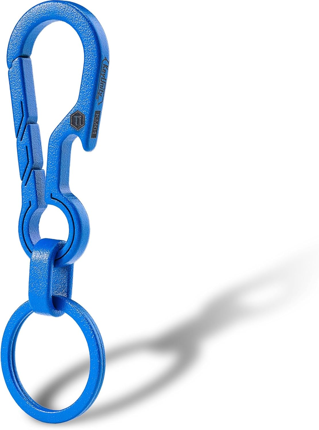 KeyUnity KM01 Titanio EDC Llavero Clip con abrebotellas, Mosquetón de liberación rápida Llavero Soporte para Hombres