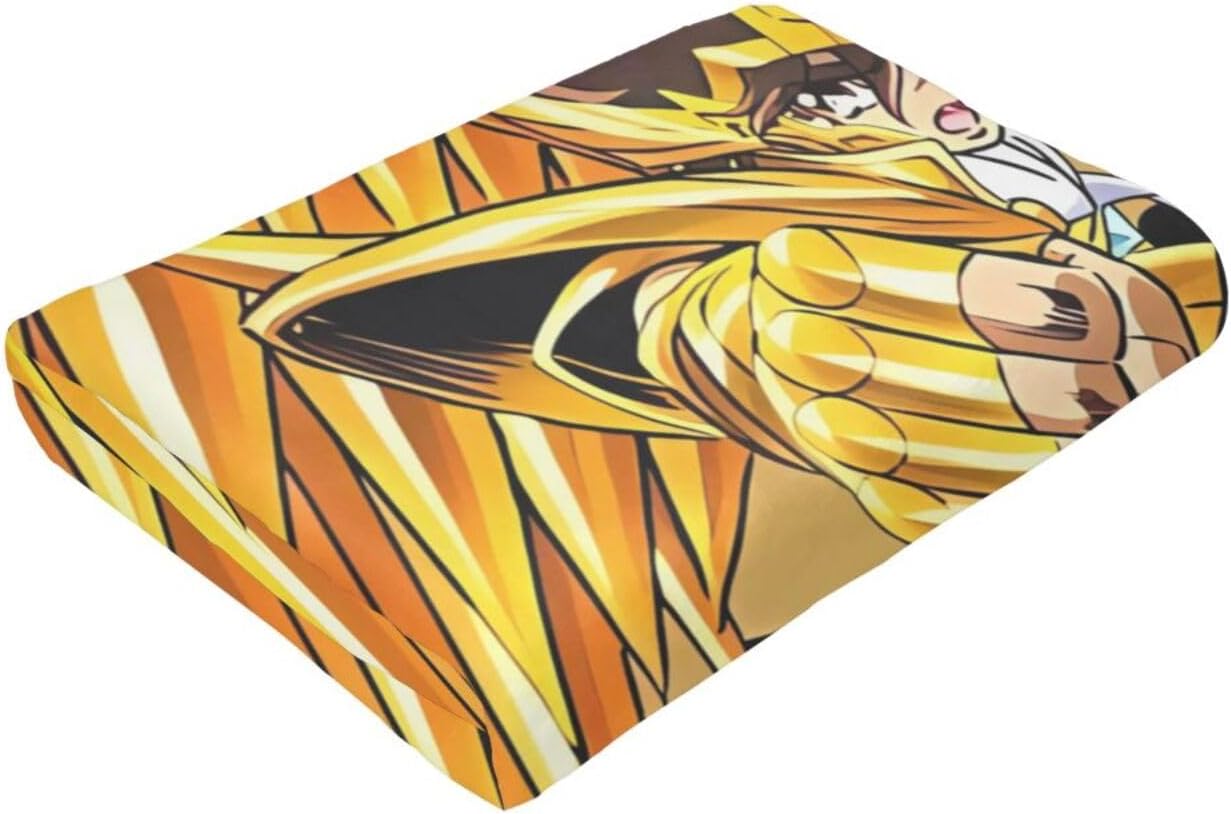 Saint Seiya – Manta de franela súper suave de microforro polar ultrasuave para sofá, cama, sofá, viajes, campamento, 80 x 60 pulgadas