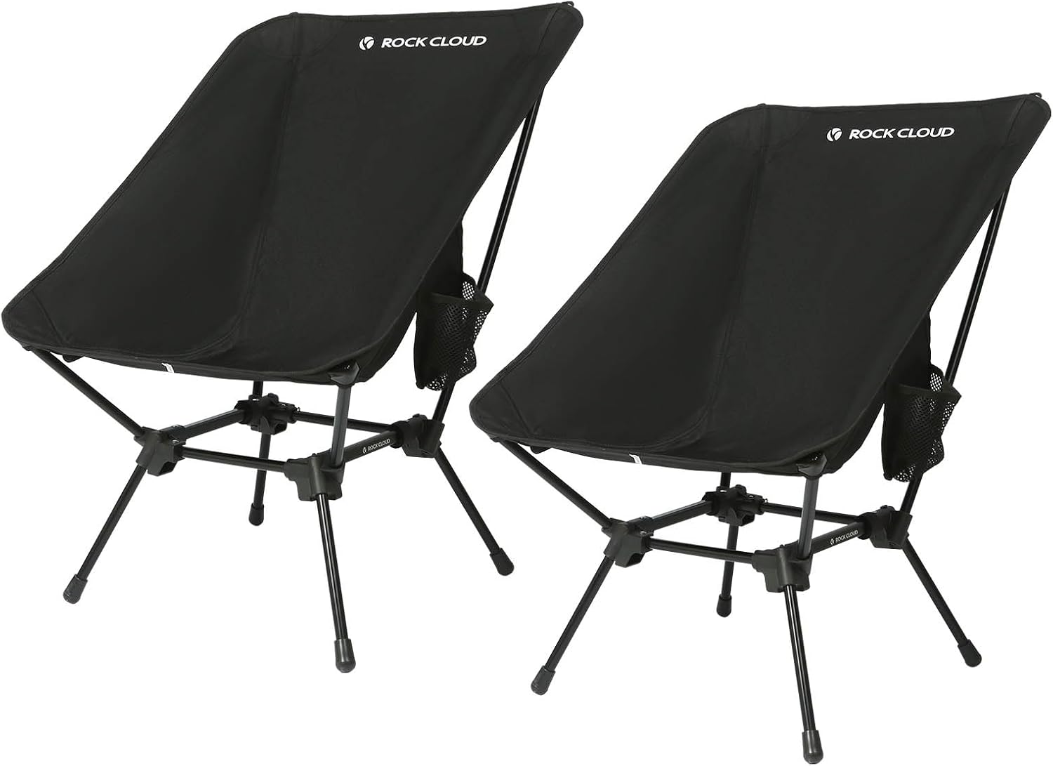 ROCK CLOUD Paquete de 2 sillas de campamento compactas portátiles y ultraligeras, sillas plegables para exteriores, tamaño grande para campamento,