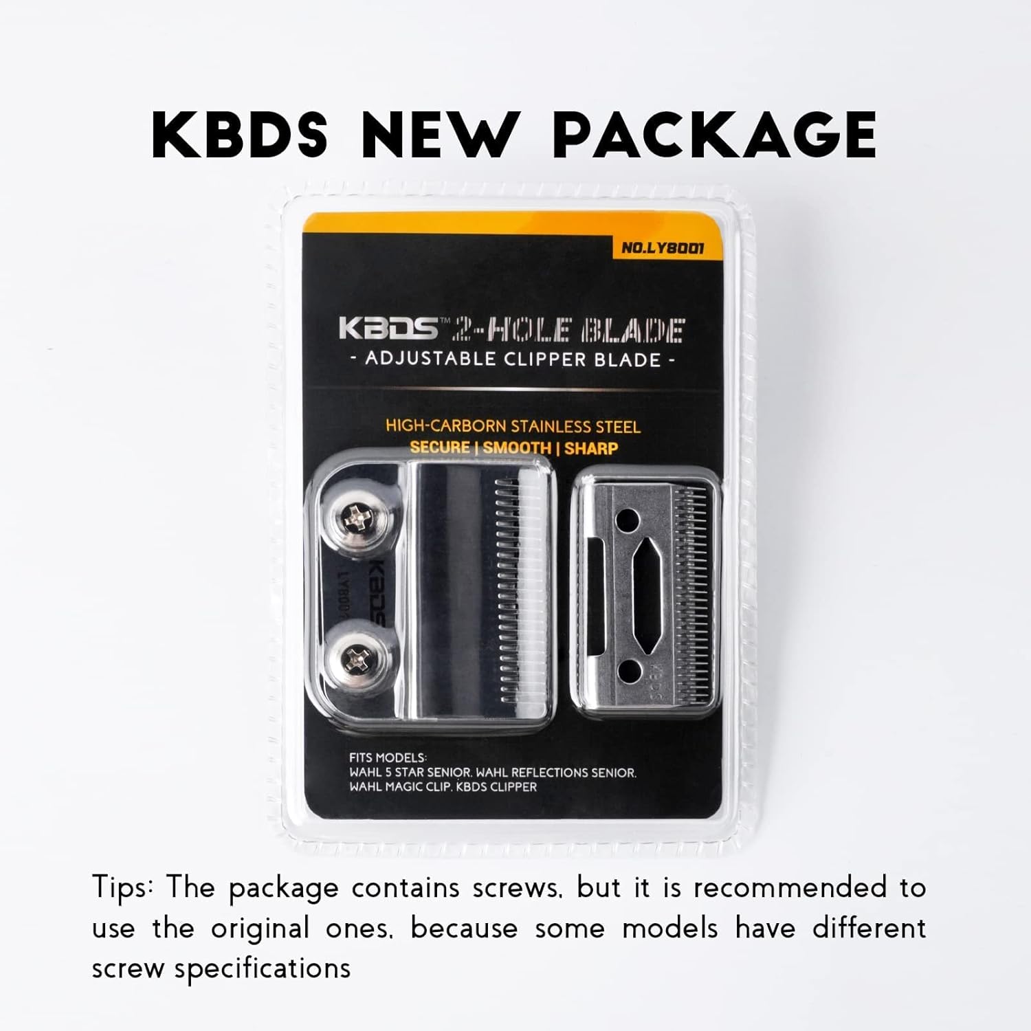 KBDS Cuchillas de repuesto para cortaúpers, pieza de cuchilla de precisión de 2 agujeros compatible con Wahl Magic ClipSuper