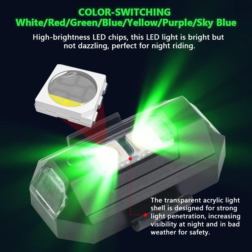 1797 Luces estroboscópicas LED para aviones, drones, motocicletas, bicicletas, coches eléctricos, intermitentes, 7 colores, carga USB, para
