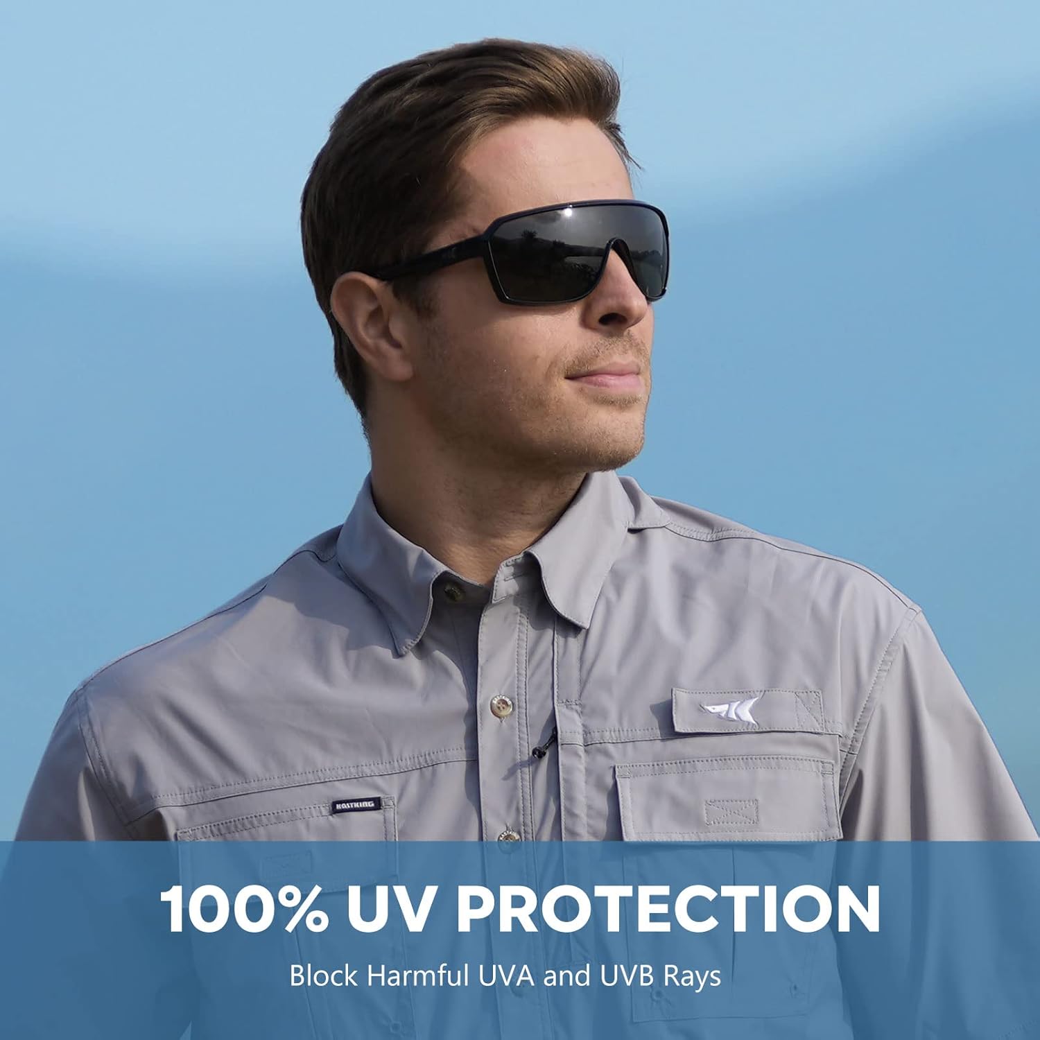KastKing Gunnison – Gafas de sol deportivas polarizadas para hombres y mujeres, para béisbol, ciclismo, pesca, correr, protección UV