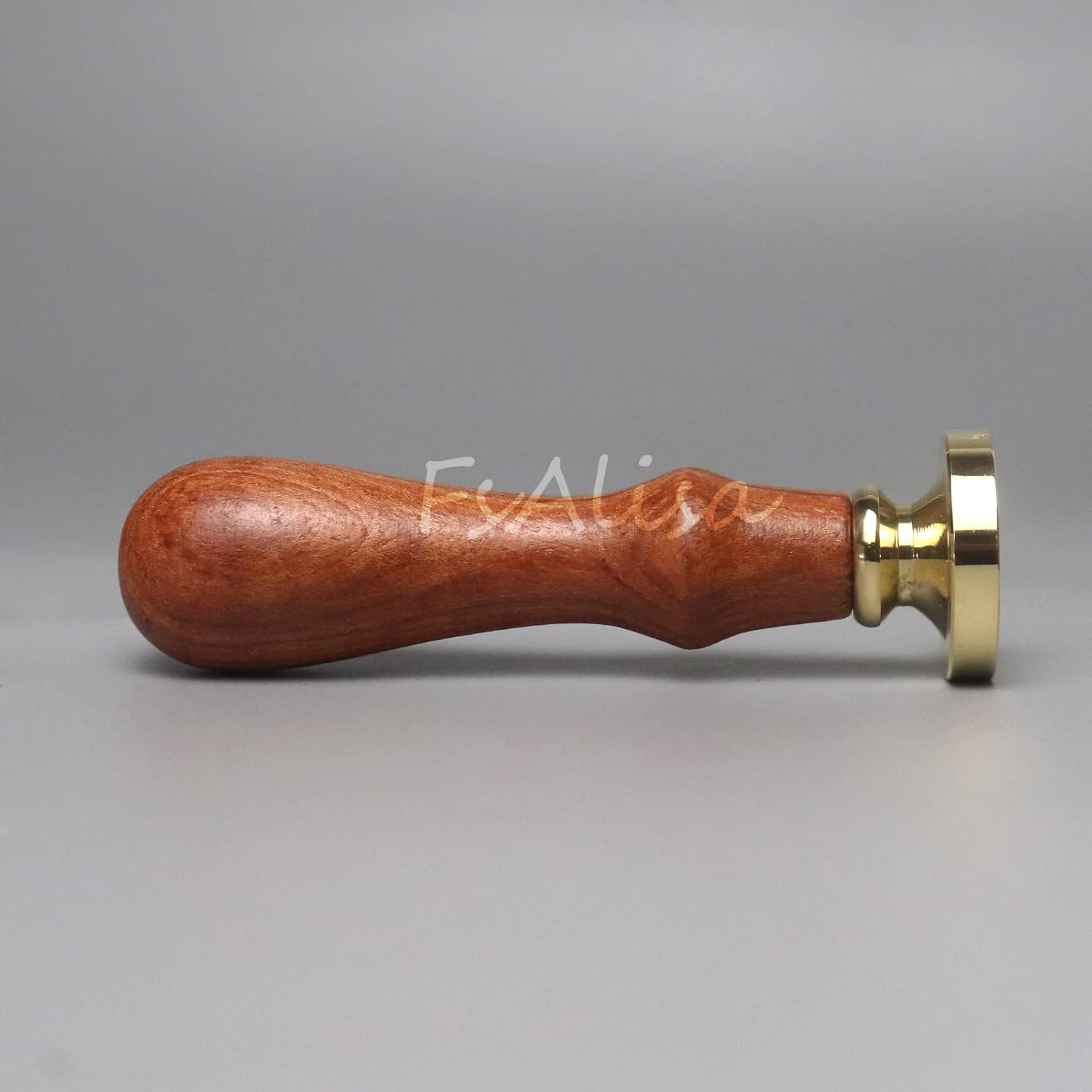 FsAlisa Sello de cera con cabeza de latón extraíble, mango de madera, ideal para adornar sobres, invitaciones de boda, paquetes de vino, envoltura