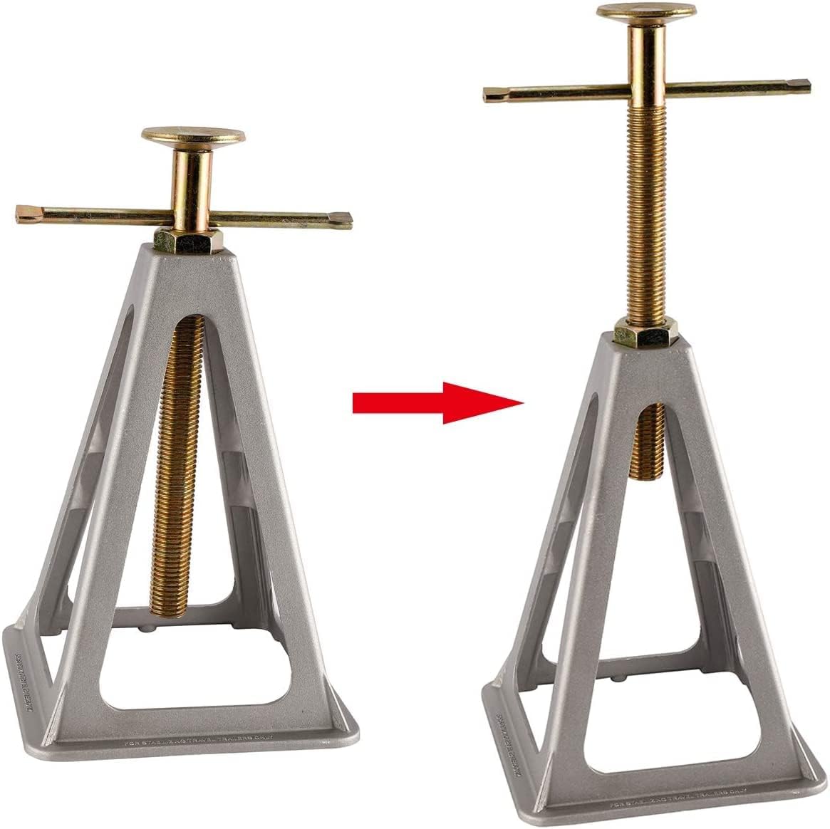 Yaegoo Paquete de 2 gatos estabilizadores para caravana, gatos estabilizadores de aluminio, bloques de nivelación para remolque, cámper, autocaravana