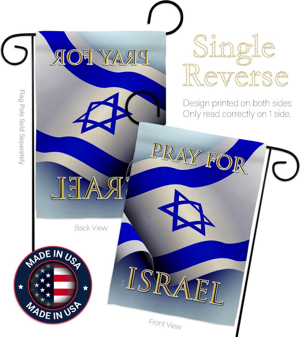 Pray for Israel – Juego de clavijas de madera con barra de madera para decoración del hogar, pancarta, poste para habitación, pequeño para colgar en