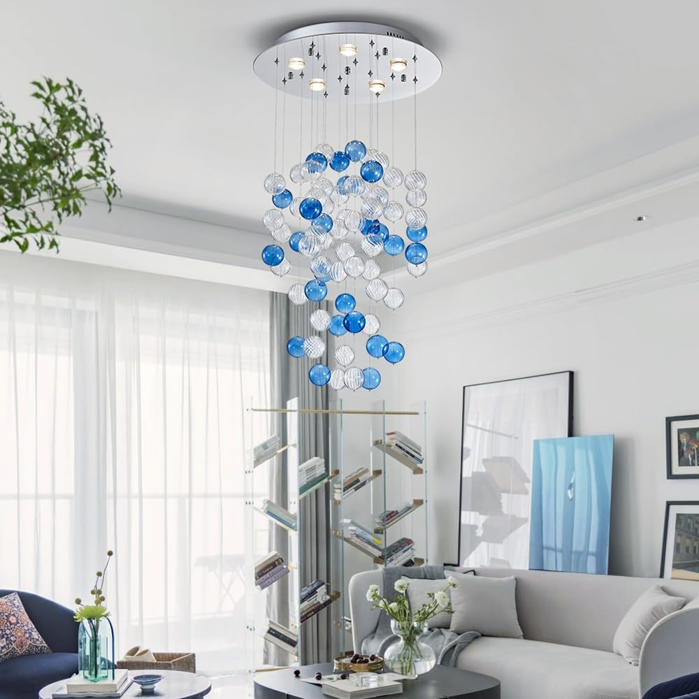 Saint Mossi 22047 – Candelabros de burbujas, lámpara de diseño moderno, perfecto para el espacio vital, 20 x 38 pulgadas de alto, 5 enchufes GU10,