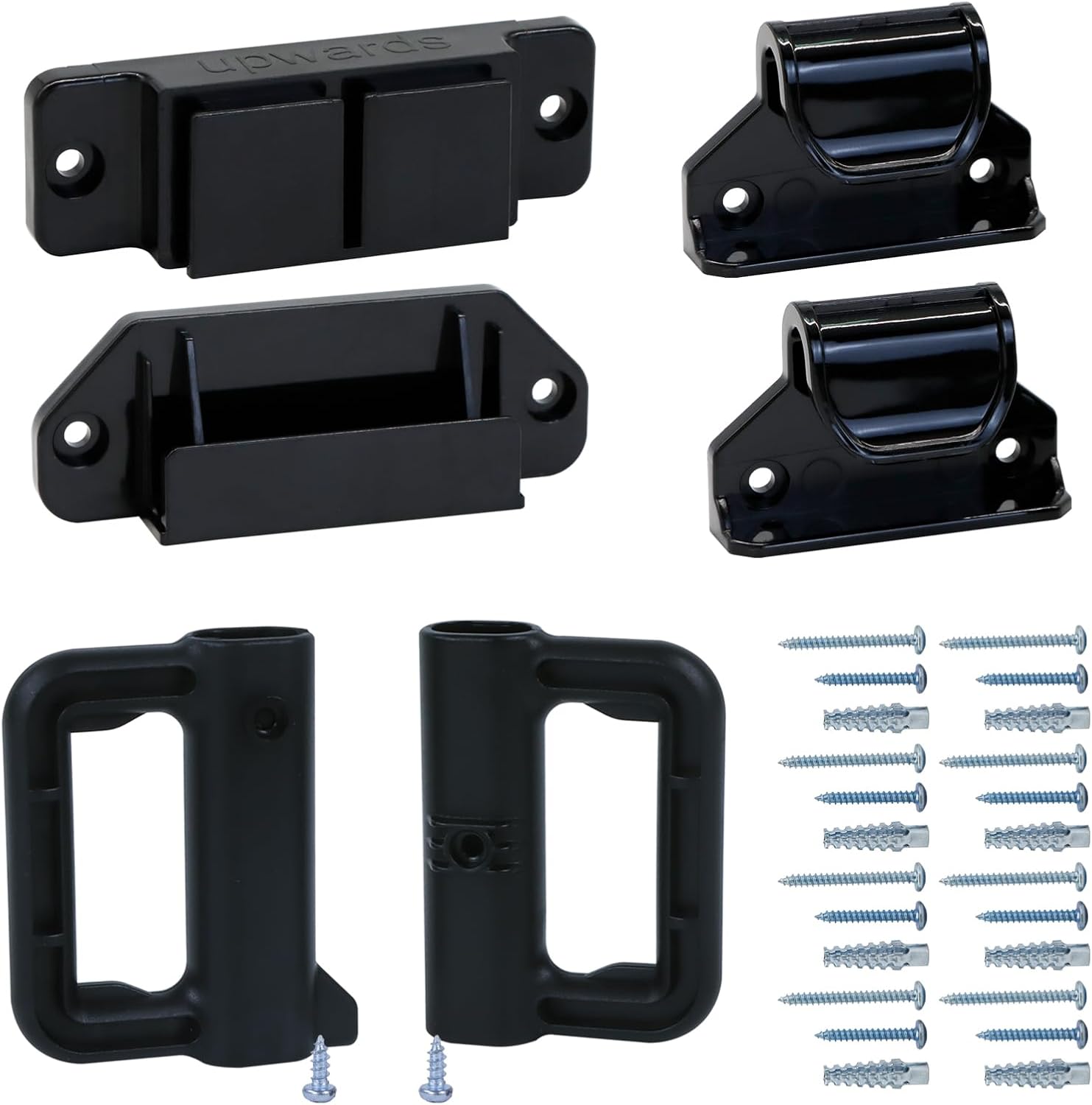 KISKIZ Kit de piezas de repuesto retráctiles para puerta de bebé (negro) Juego completo de puertas retráctiles para bebés Juego completo de