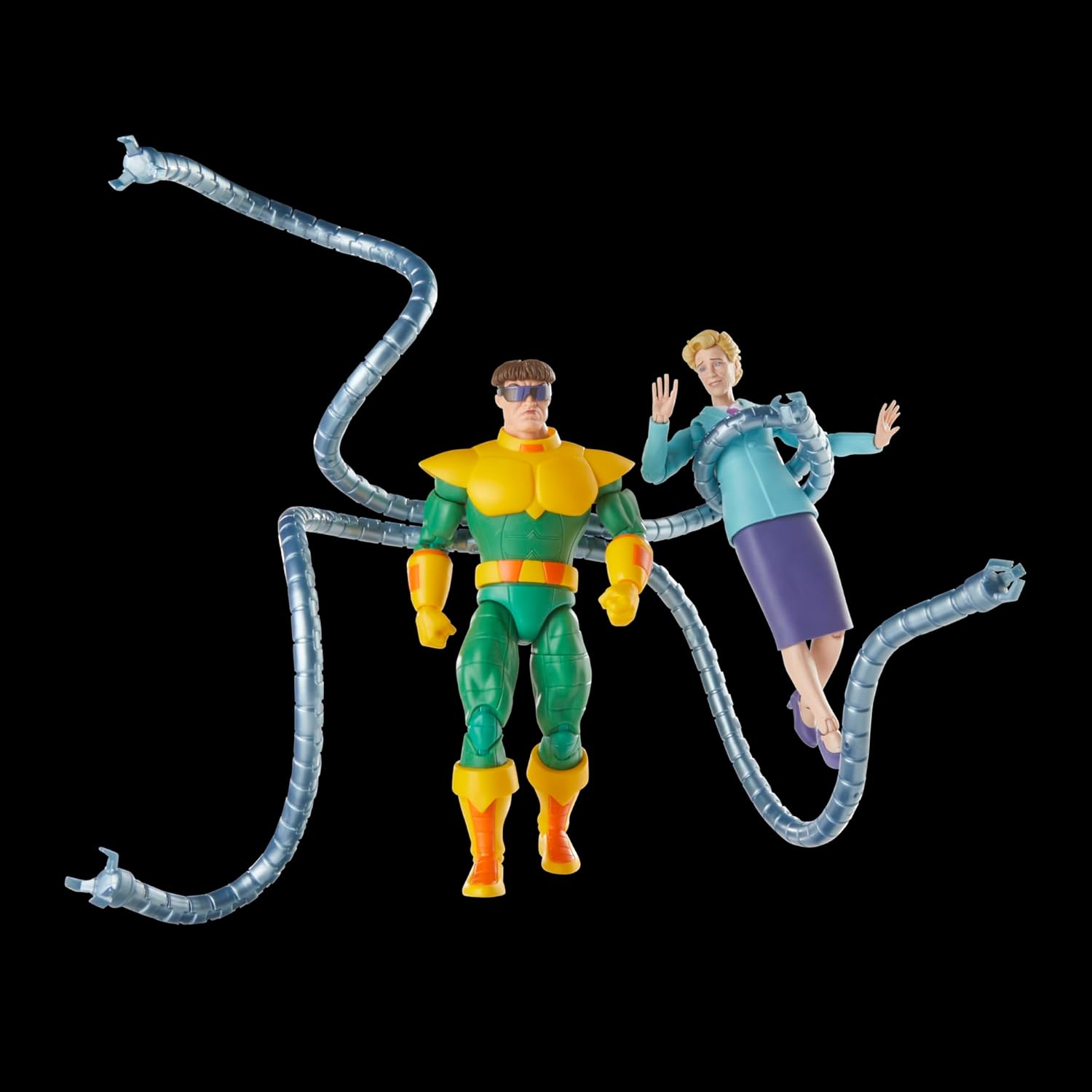 Marvel Legends Series Doctor Octopus & Aunt May – Figuras de acción coleccionables de 6 pulgadas, paquete de 2, juguetes para edades de 4 años en