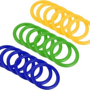 PATIKIL Juego de anillos de carnaval, aro de plástico para fiesta al aire libre PATIKIL Juego de anillos de carnaval, aro de plástico para fiesta al aire libre