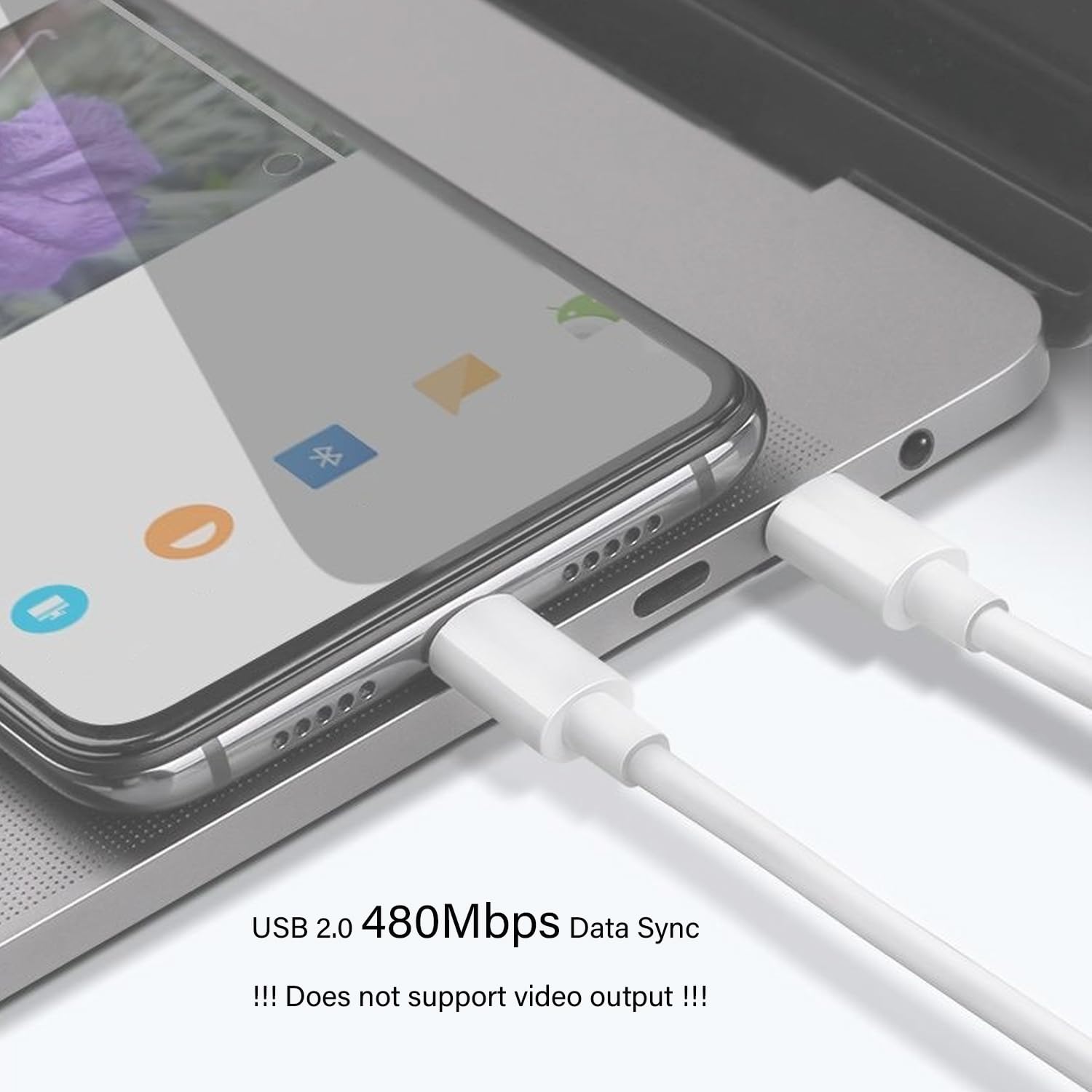 Cable de carga USB-C a USB-C de 60 W para iPad Pro 11 de 12.9 pulgadas, iPad Air 4th 5th, iPad Mini 6th, MacBook Air, Google Pixel 7 6 Pro, Samsung