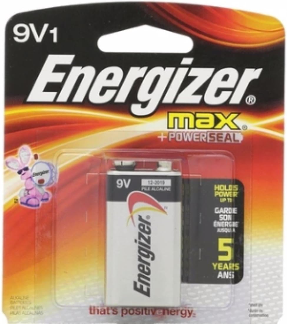 Energizer MAX – Batería alcalina de 9 voltios, 1 unidad (paquete de 5)