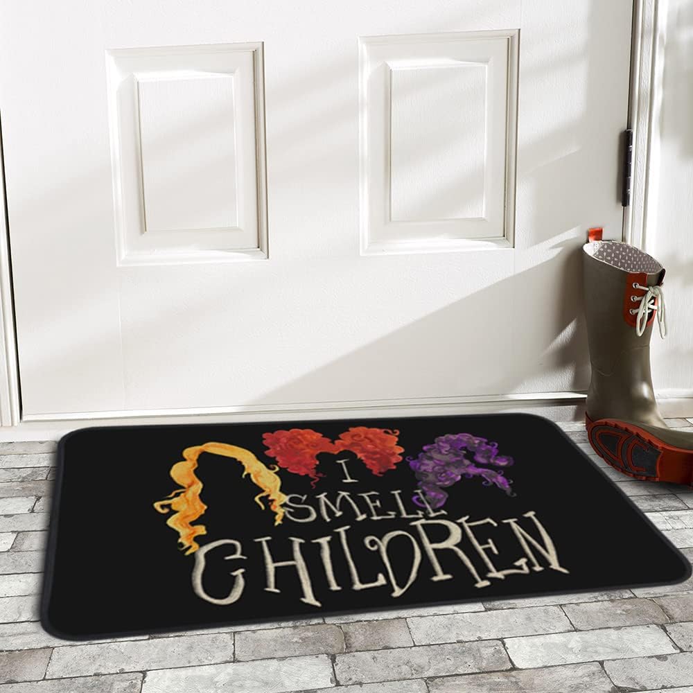 Felpudo decorativo para niños de Halloween I Smell de 17 x 29 pulgadas, antideslizante y lavable, alfombra de bienvenida de temporada para