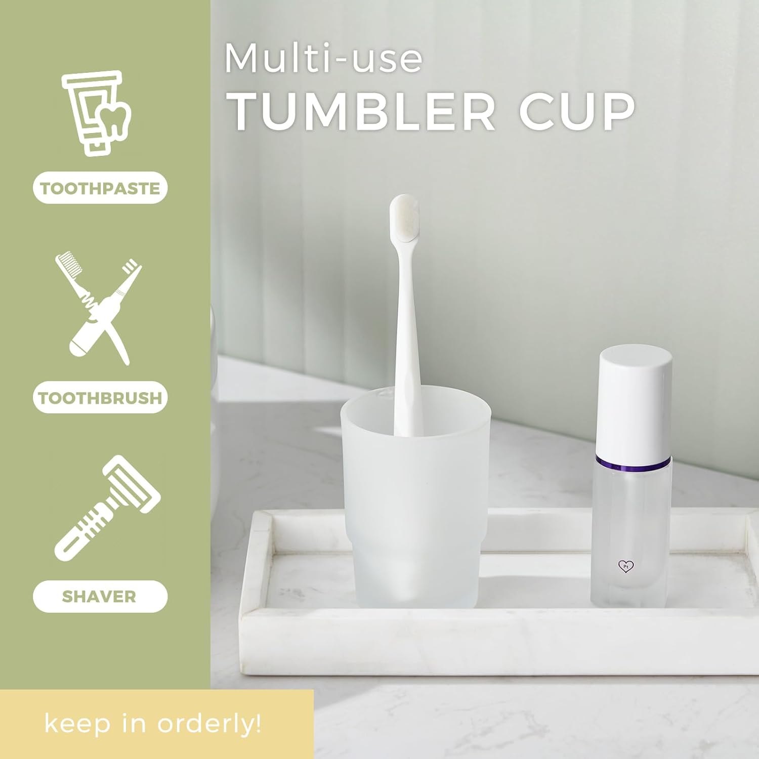 Vaso de vidrio, vaso de enjuague de baño esmerilado, vaso de repuesto para soporte de cepillo de dientes Aomasi