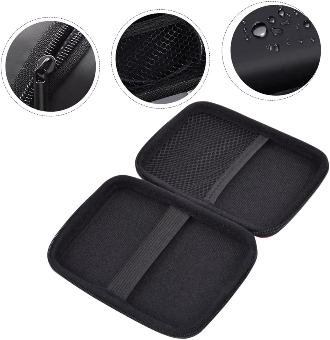 ULDIGI Bolsa de almacenamiento a prueba de golpes, bolsa para auriculares, unidad de disco duro, organizador de cables, bolsa organizadora de