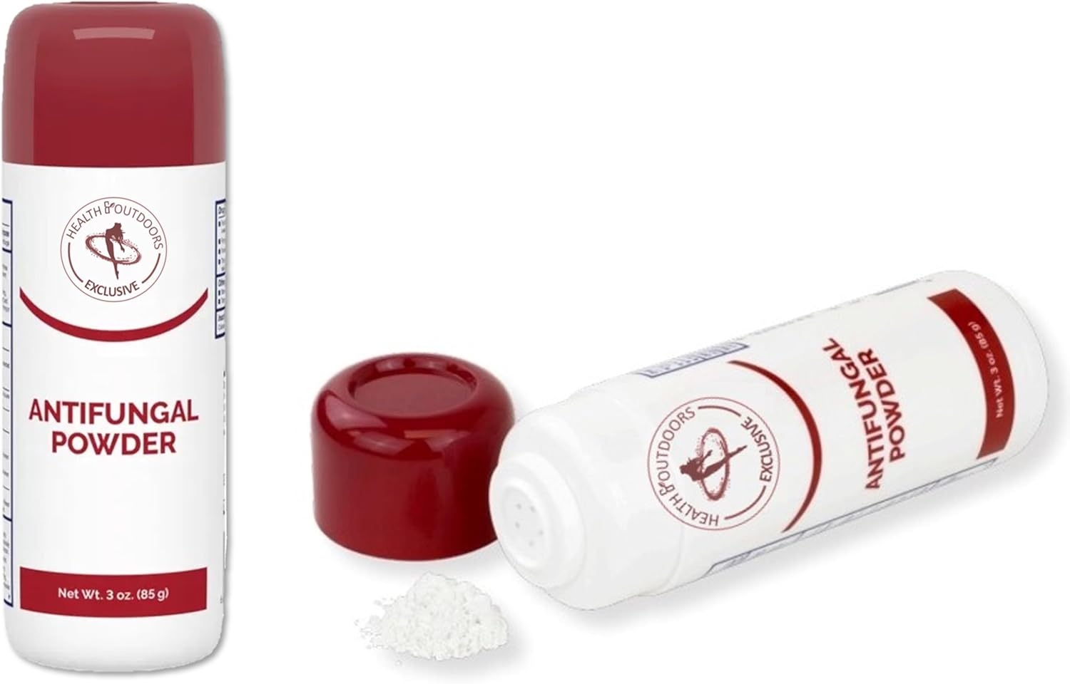 HEALTH & OUTDOORS Tubo antifúngico de 3 onzas, para infecciones fúngicas comunes, pie de atleta y tiñas, polvo tópico absorbente de humedad, paquete