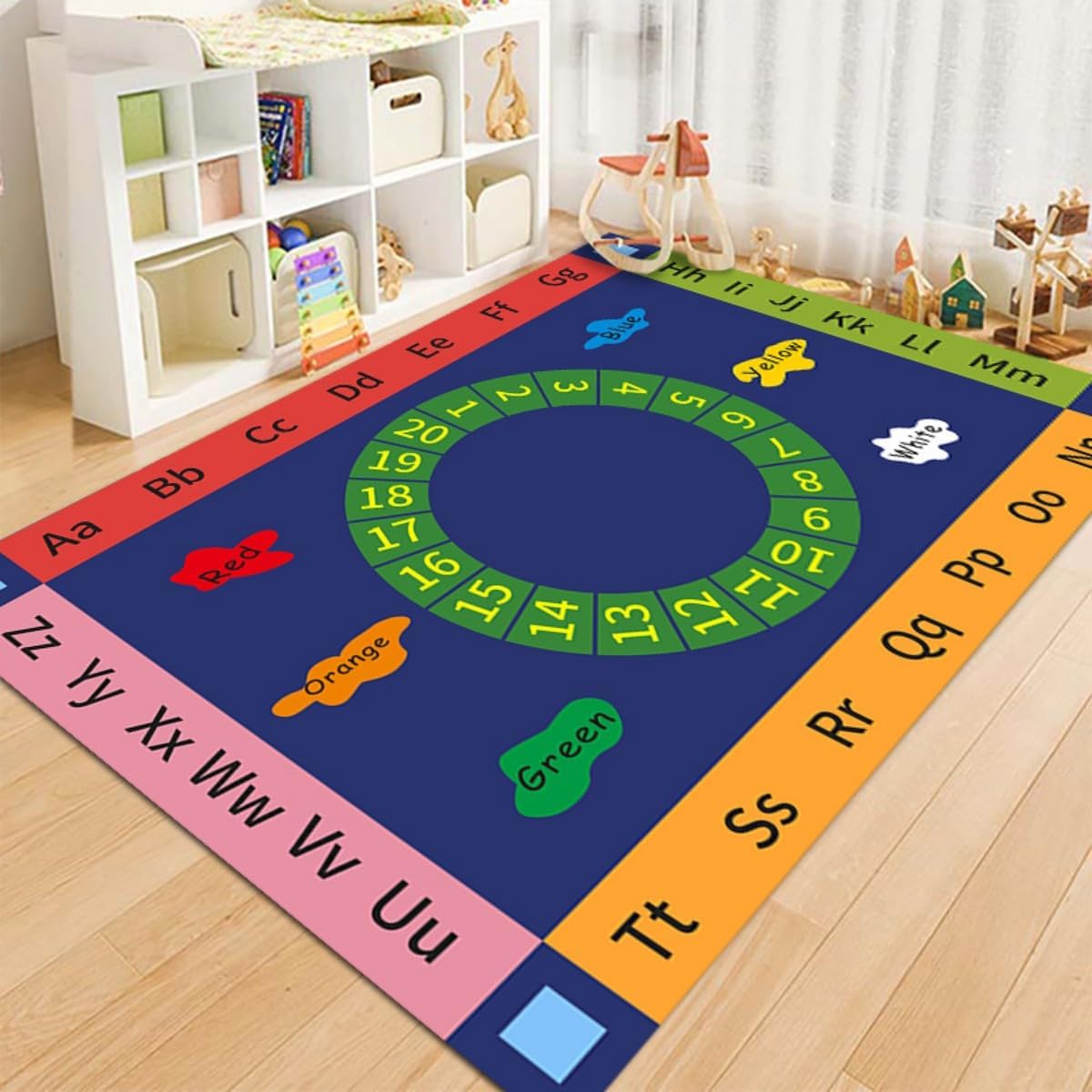Alfombras educativas para niños y niñas, alfombra para sala de juegos, sala de juegos, alfabeto, números, colores, alfombra de juego de aprendizaje,