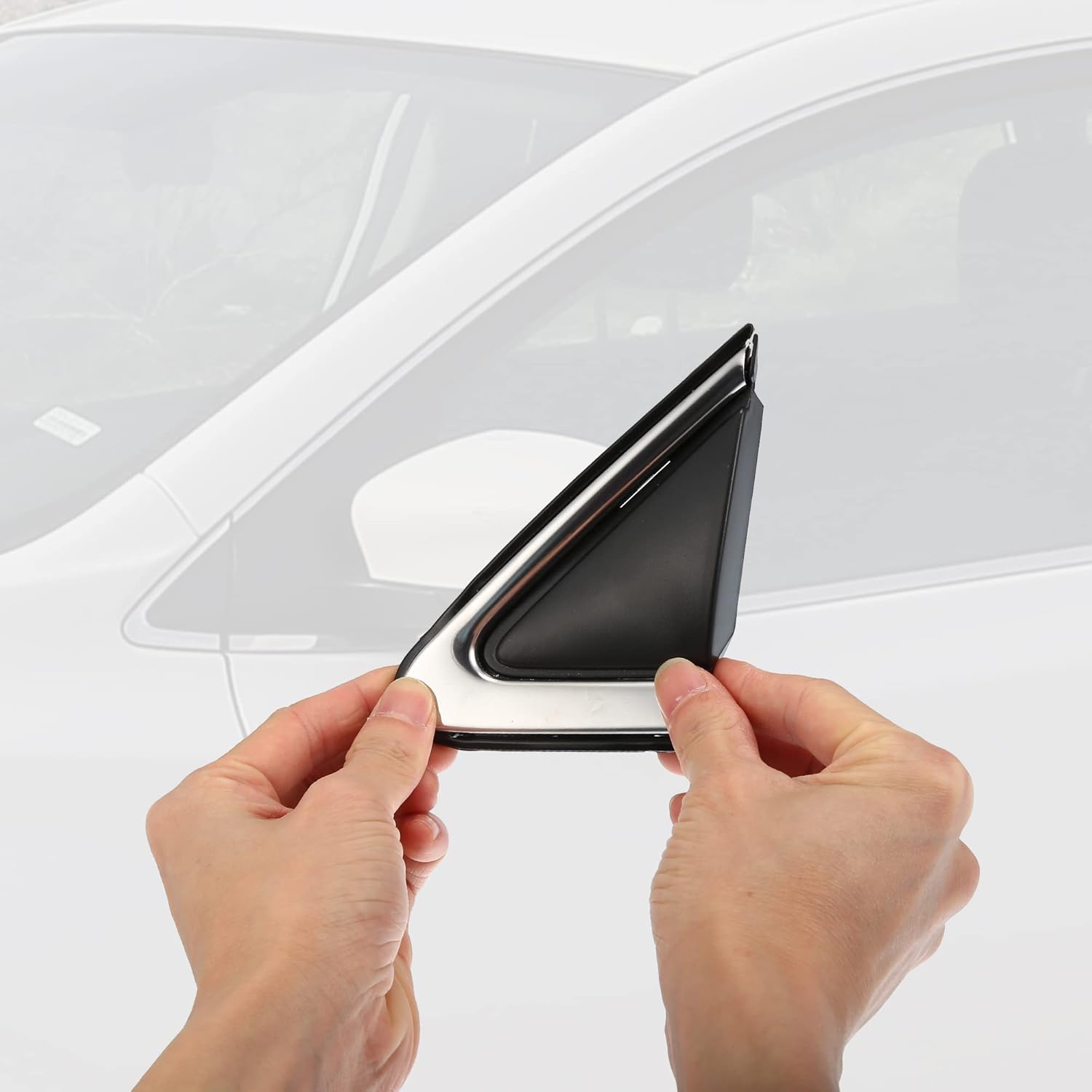 X AUTOHAUX Aplique de bandera de espejo lateral del conductor para Nissan Sentra 2013-2019 LH Mirror Flag Cover Door Corner Finisher Reemplazar