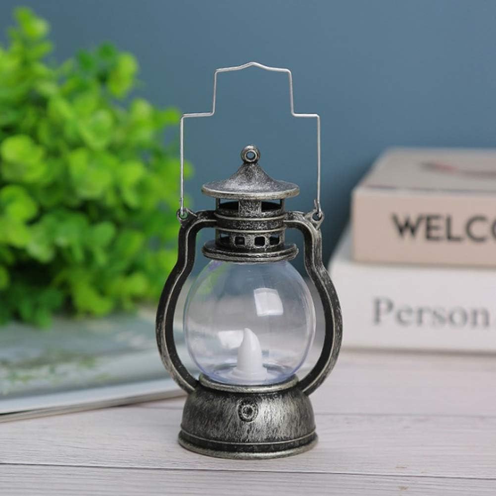 3 lámparas de aceite pequeñas retro decorativas con luz LED, interruptor ajustable, lámparas de aceite, luces nocturnas de Halloween para el hogar,