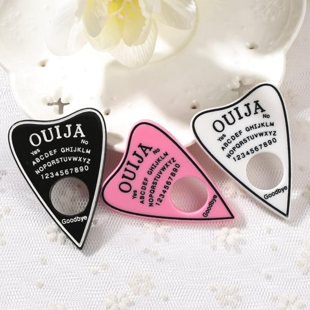 SEBOYKING 10 dijes de Navidad espeluznantes ataúd bola de cristal Ouija adornos de sombrero de parte trasera plana, abalorios acrílicos para hacer