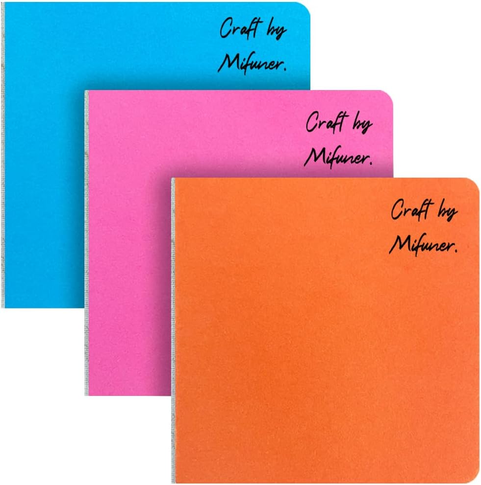 3 mini cuaderno de bocetos de acuarela de 3.9 x 3.9 pulgadas, 300 GSM, cuaderno de pintura cuadrado portátil, 60 pgs (30 hojas delanteras y traseras