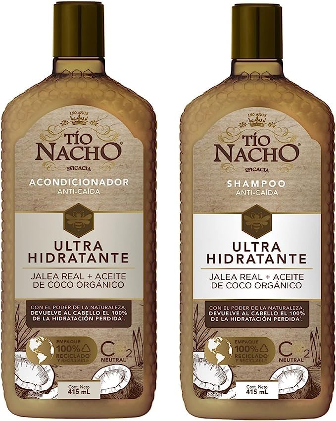 Tío Nacho Coco Champú + Acondicionador. Kit Tio Nacho Ultra Hidratante 14 Fl Oz