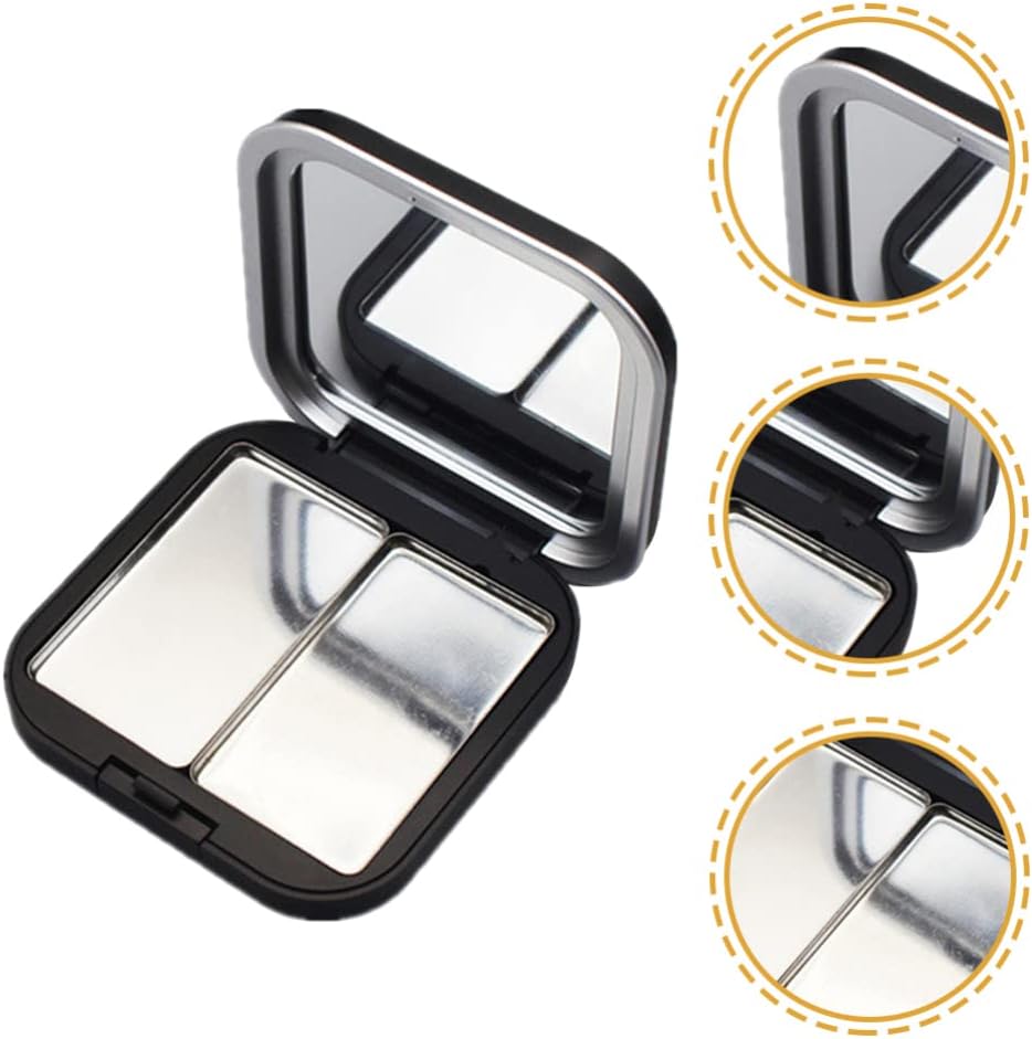 KALLORY Paleta de sombra de ojos magnética vacía, paleta de maquillaje pequeña, envases compactos de lápiz labial, cajas de almacenamiento de