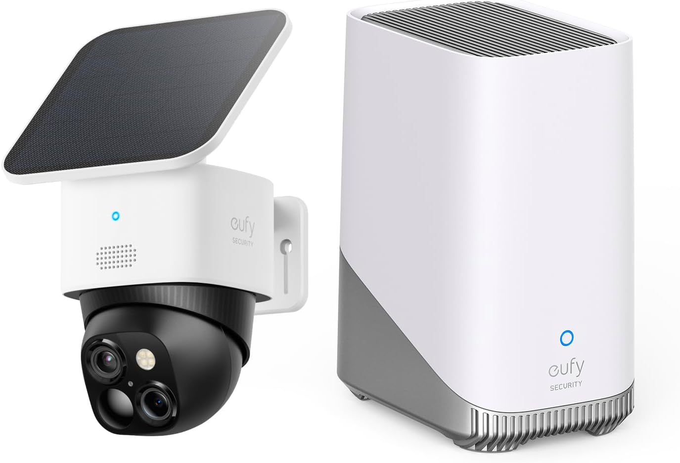 eufy Security SoloCam S340 con HomeBase 3, cámara de seguridad solar, cámara inalámbrica para exteriores, vigilancia de 360, sin puntos ciegos,